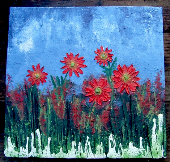 Wildflowers Wilflowers-Abstract 2010-Acrylic on Wood
