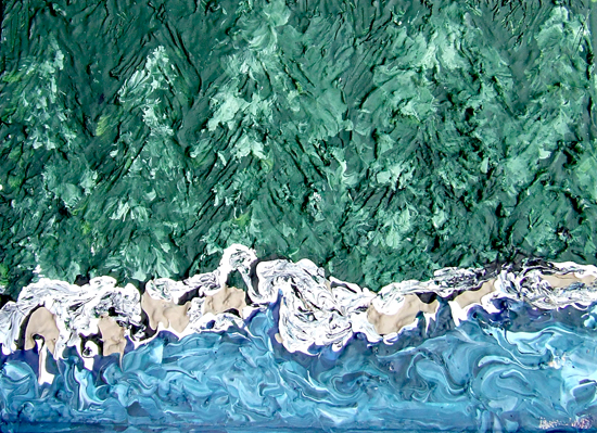 Rocks, Pines, Sea, Maine
