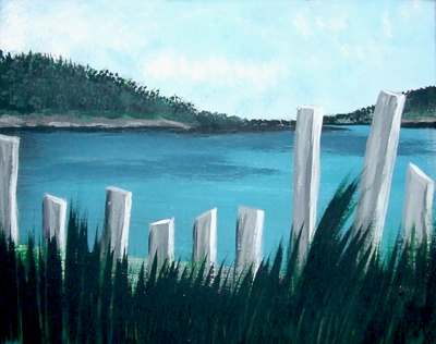 Hermit Island in Progress - 2 - Andrea Brand Art