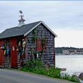 Jane Steven's Boathouse, Popham Beach, Phippsburg, Maine - Andrea Brand Photo