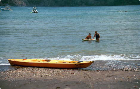 Girls Learning to Surf